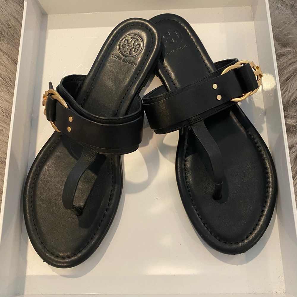 Tory Burch Black Marsden Sandals
